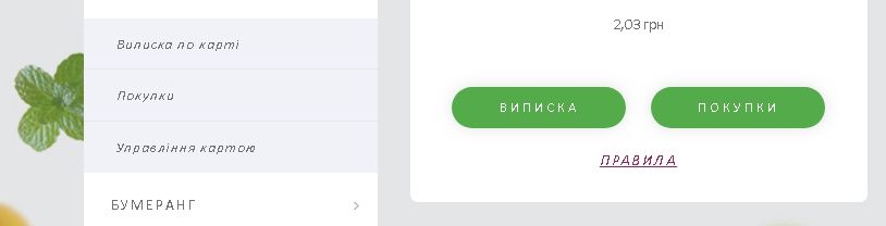 Выписка по карте